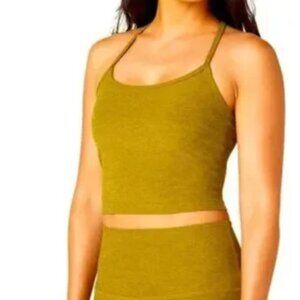 Beyond Yoga Spacedye Slim Racerback Cropped Tank - Gold Heather